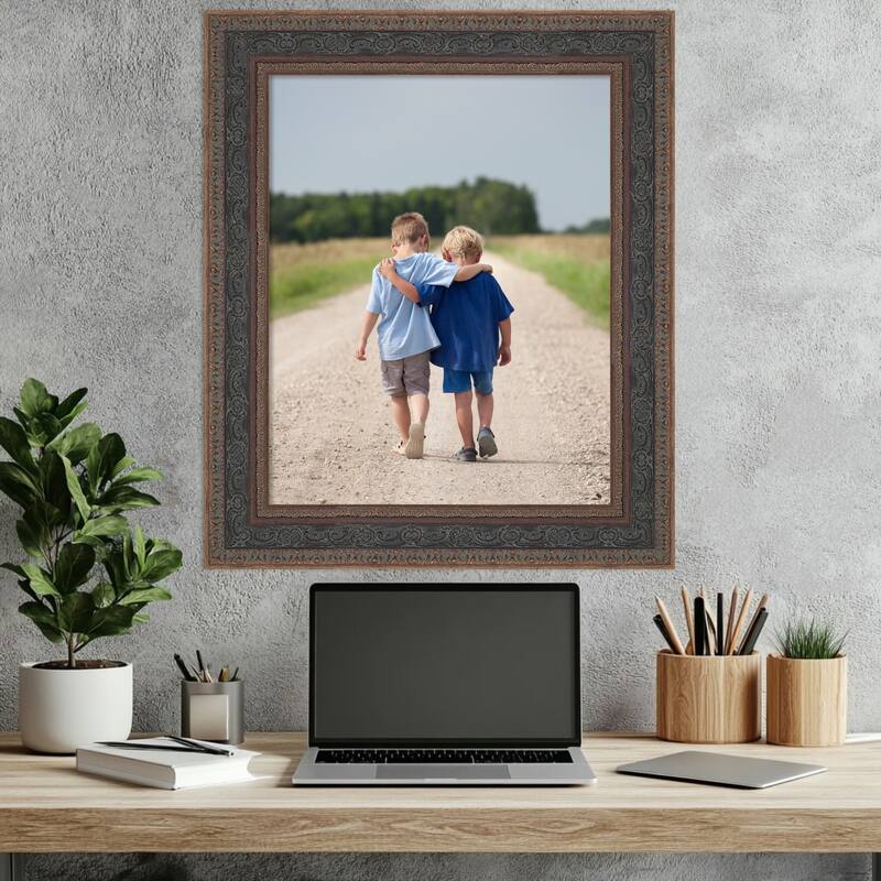 Attic Aged Picture Frame, Photo Frame