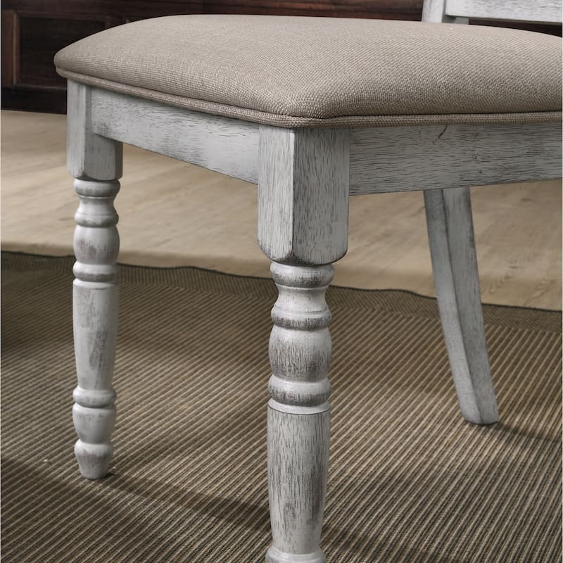 Turned Leg Wood Dining Chair Set Of 2