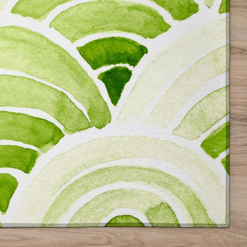 Indoor/ Outdoor Surfside Wave Washable Rug New