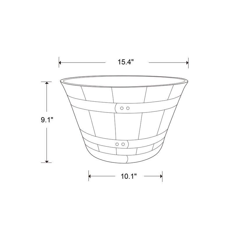 Southern Patio Whiskey Barrel Planter
