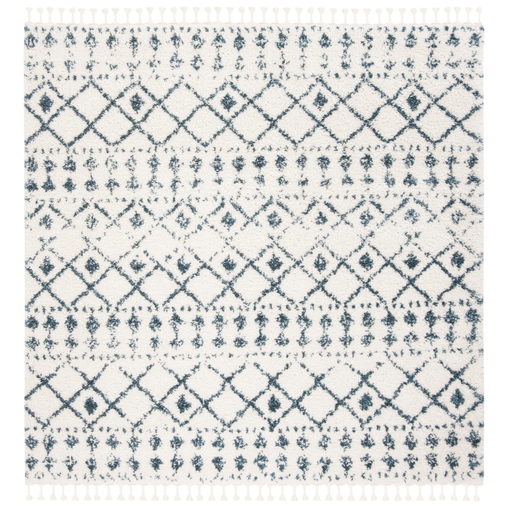 SAFAVIEH Berber Fringe Mirveta Liller Trellis Area Rug - 5' Square