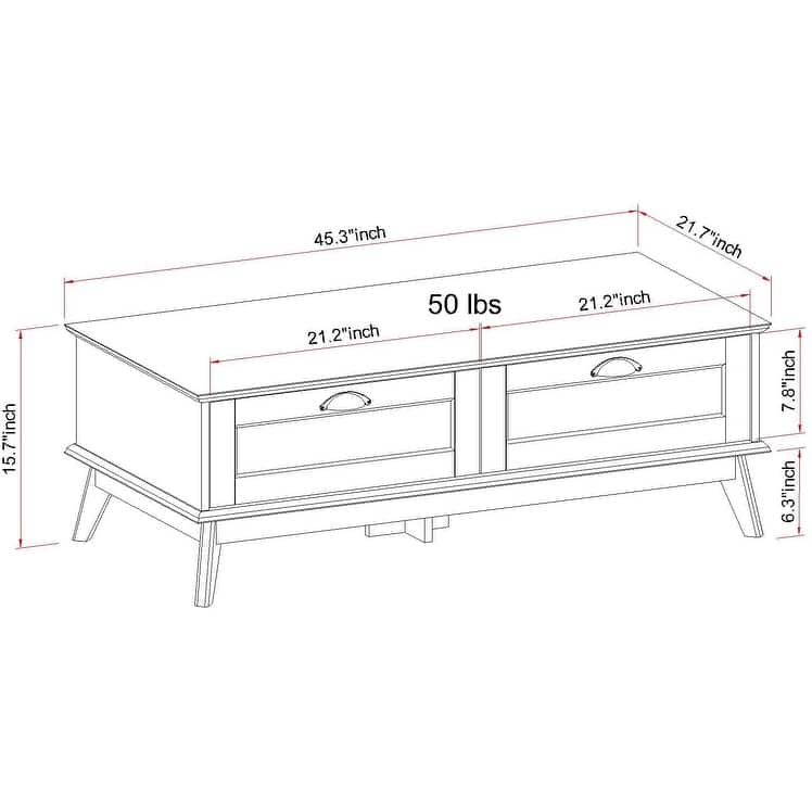 Caffoz Center Coffee Table with Two Fully Extended Drawers