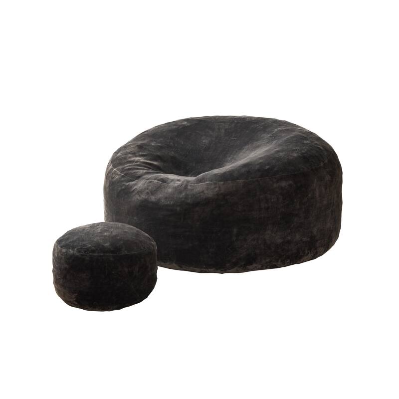 OVIOS Plush Wrapped Lounger Sofa With Ottoman