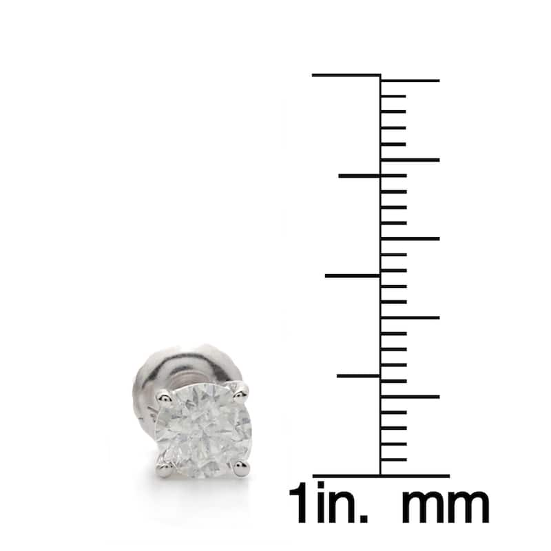 Auriya 18k Gold 1 1/2ctw Round Diamond Stud Earrings Clarity-enhanced (E-F, G-H, H-I or J-K, VS1-VS2, SI1-SI2, I1-I2 or I2-I3)
