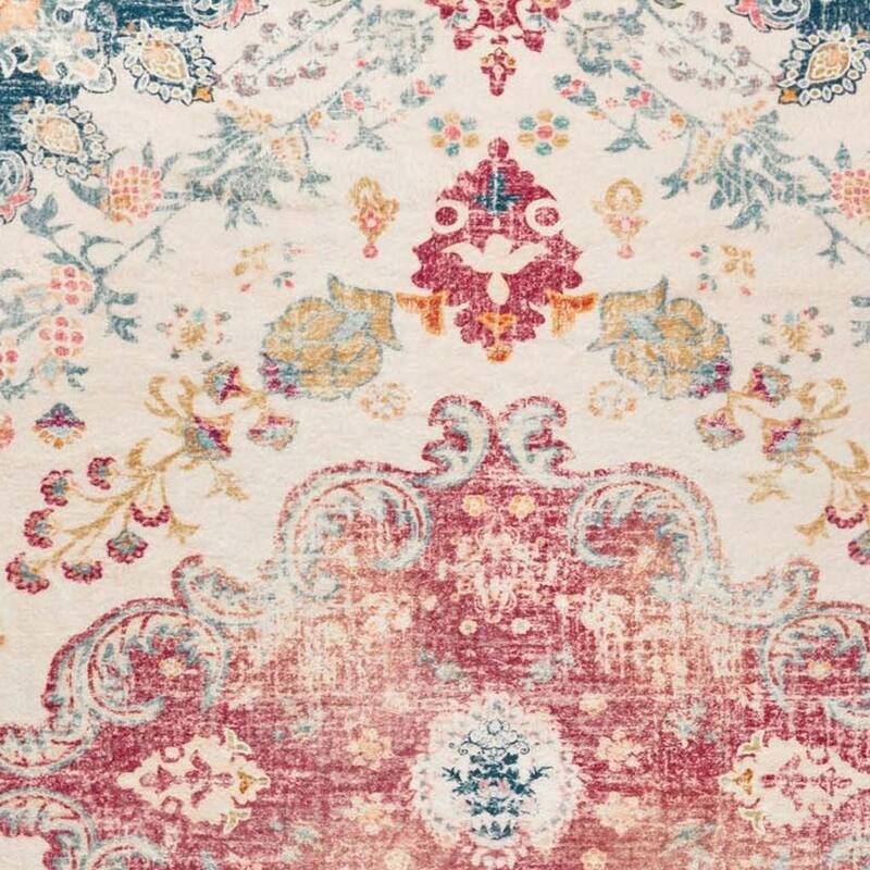 HomeRoots Medallion Traditional Rectangle Area Rug