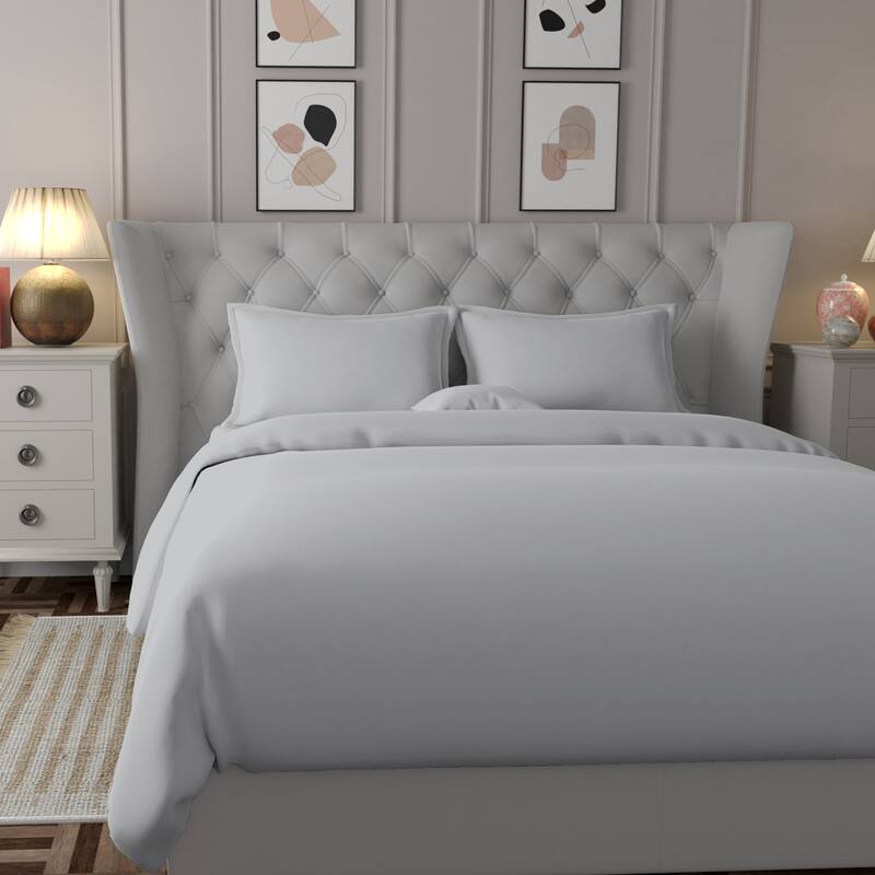 Purity Home Percale 3 Piece Duvet Cover Set