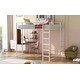 preview thumbnail 22 of 26, Full Size Metal Loft Bed with 2 Shelves & 1 Desk, Sturdy Bedframe w/2 Ladders & Safety Rails for Kids Teens Adults