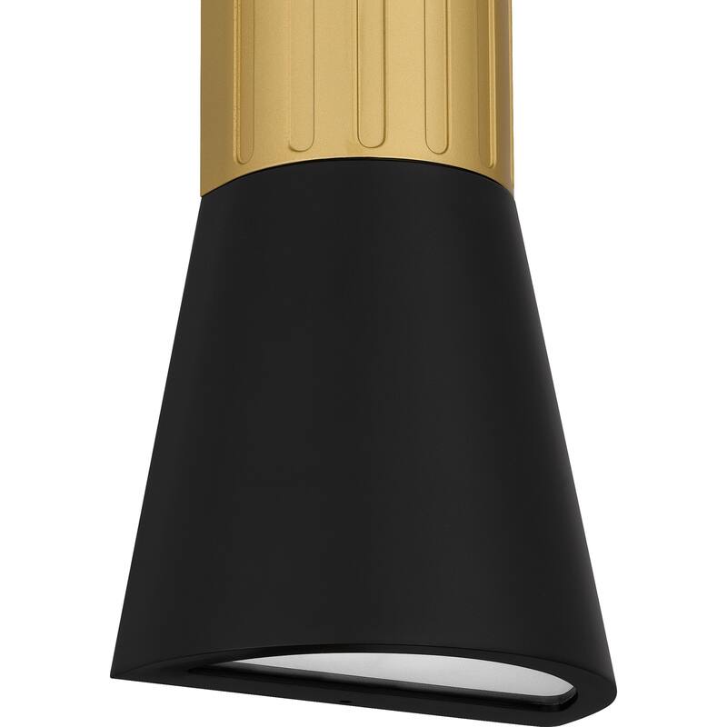 Dexter Integrated LED Matte Black Outdoor Wall Lantern