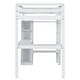 preview thumbnail 41 of 42, Twin/Full Size Loft Bed with L-Shaped Desk, Wardrobe and Storage Shelves, Solid Wood Loft Bed Frame with Ladder and Guardrail