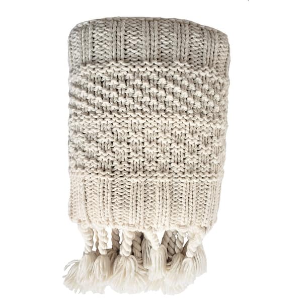slide 2 of 5, Hand Chunky Sweater Knit Throw