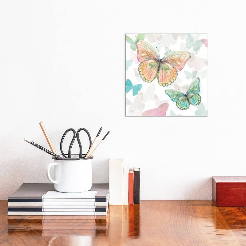 iCanvas "Asbury Garden Butterflies I" by Carol Robinson Canvas Print - 12x12x1.5