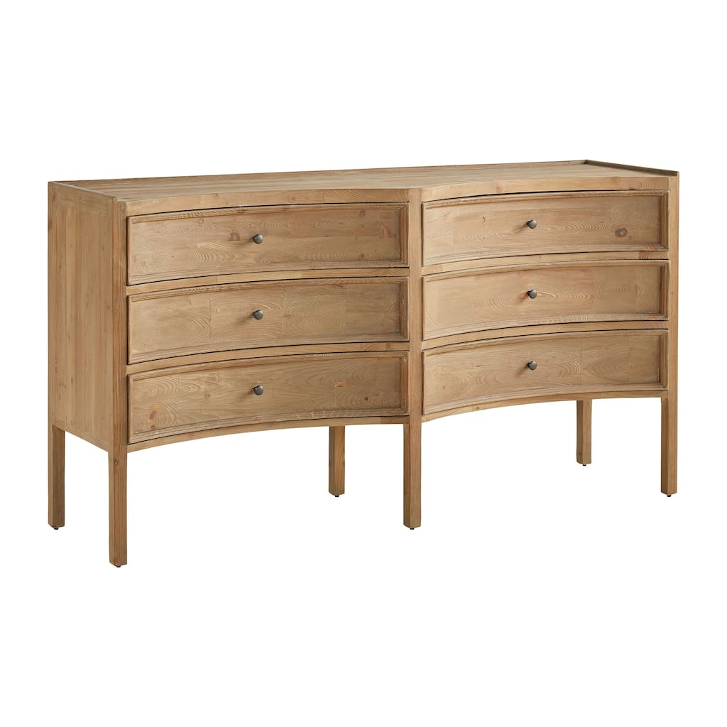 Furniture Classics Styx 72" 6-Drawer Storage Chest, Natural