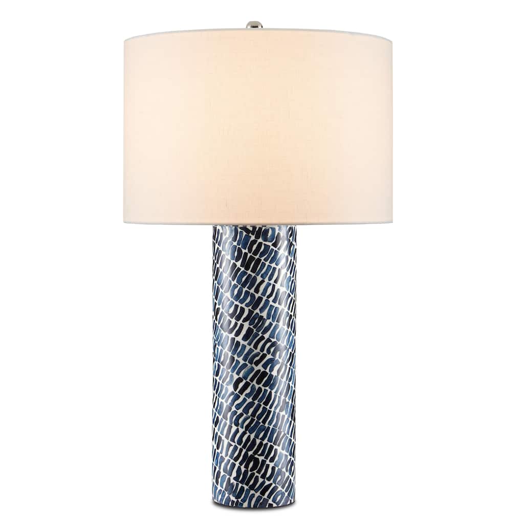 Currey & Company Indigo Table Lamp - 27.5"h x 16"dia