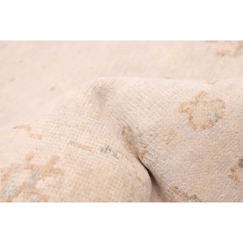 ECARPETGALLERY Hand-knotted Modern Oushak Light Grey Wool Rug - 6'0 x 8'10