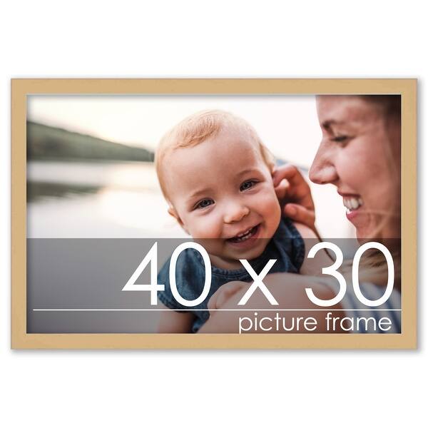 40x30 Traditional Natural Wood Picture Frame Complete with Frame