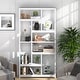 preview thumbnail 1 of 3, 7 Tier Bookshelf, 78.7 inch Tall Bookcase with 10 Open Storage Shelves - 39.37”(L) x 11.8”(D) x 78.74”(H) White