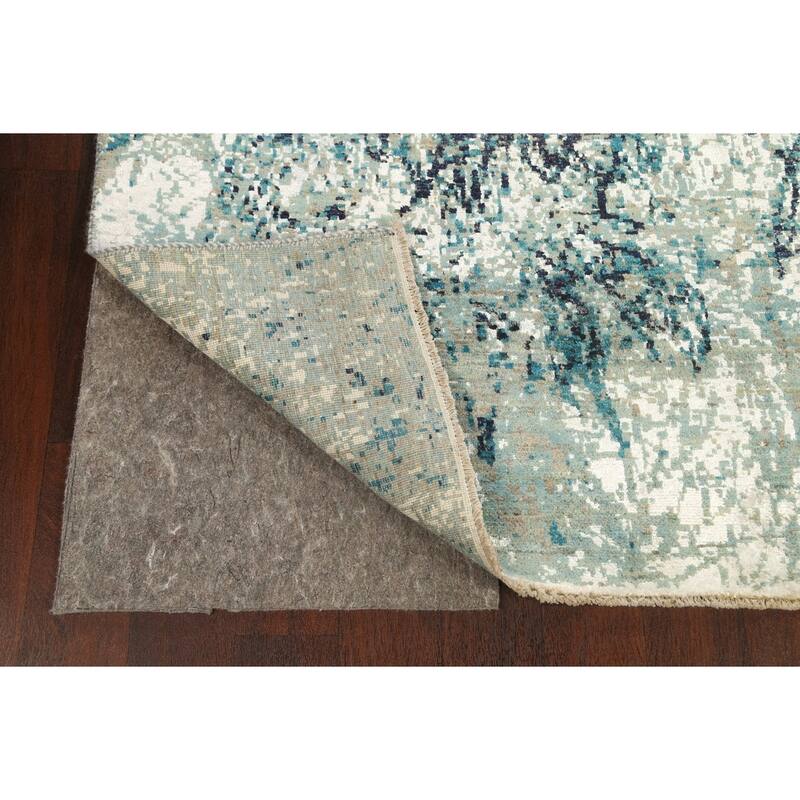 Wool/ Silk Abstract Vegetable Dye Oriental Area Rug Hand-knotted - 6'0" x 8'10"