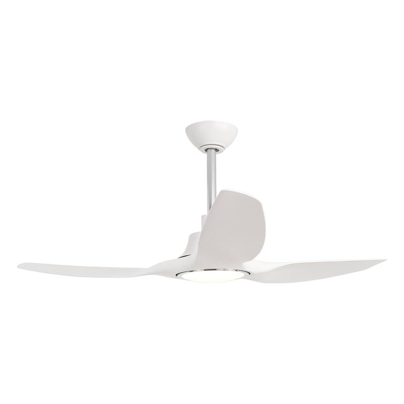 52-inch Modern White 3-Blade DC Motor Smart Ceiling Fan with Remote