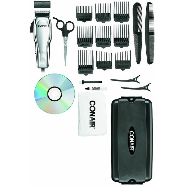 Conair HC200GB Custom Cut Haircut Kit with Case, 21-Piece,