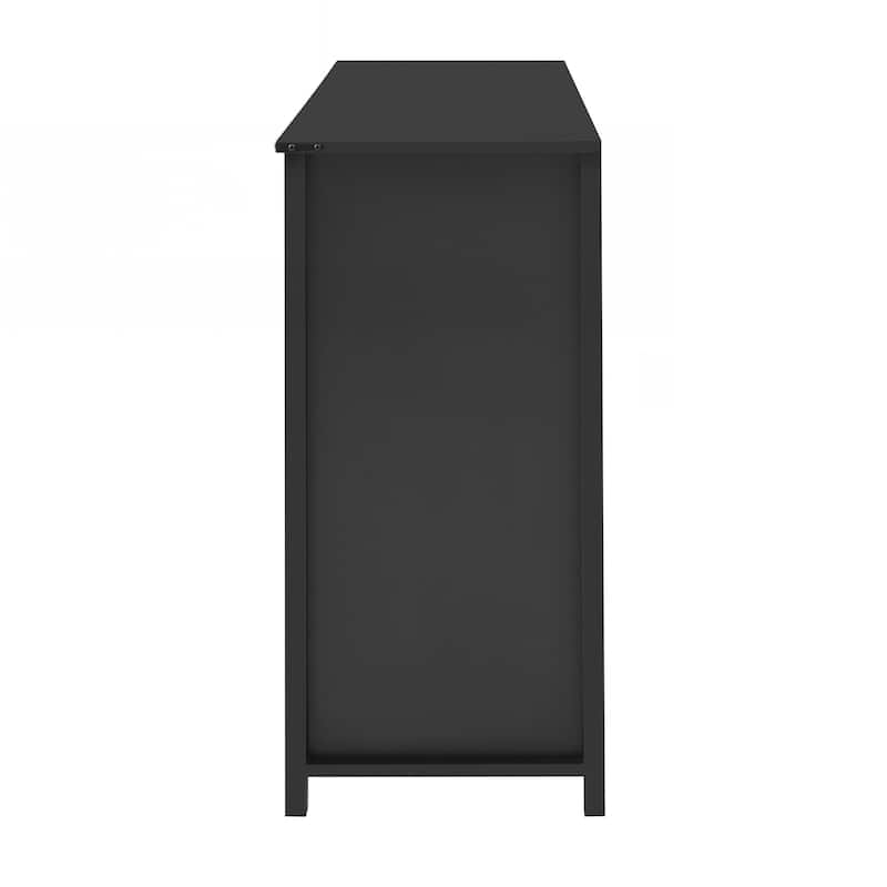 Sliding Barn Door Sideboard Buffet Cabinet with 3 Drawers, Adjustable Shelves