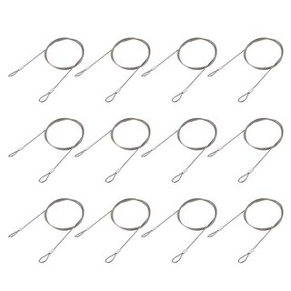 Picture Hanging Wire Kit, 4pcs 1m Double Ring Hanging Wire, Load 66 lbs - Silver