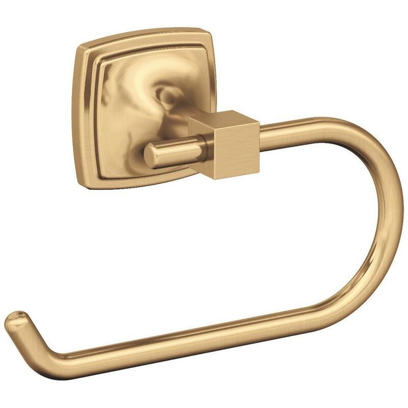 Amerock Stature Wall Mounted Euro Toilet Paper Holder - Champagne Bronze