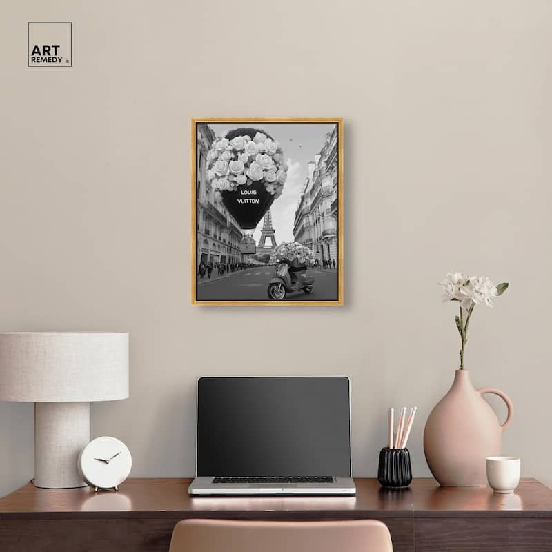 Scooter and Glam Balloon Canvas by Art Remedy