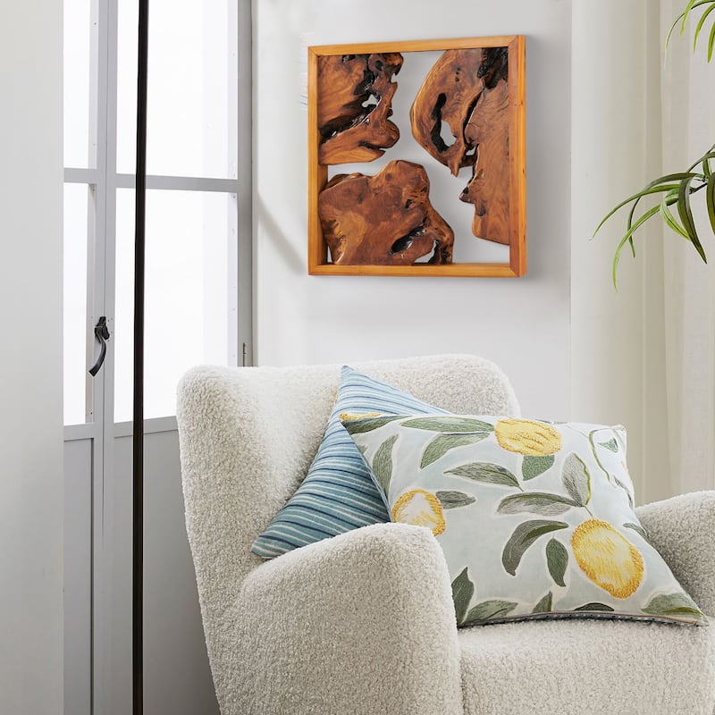 Greenage Rustic Cedar Live-Edge Carved Wall Art