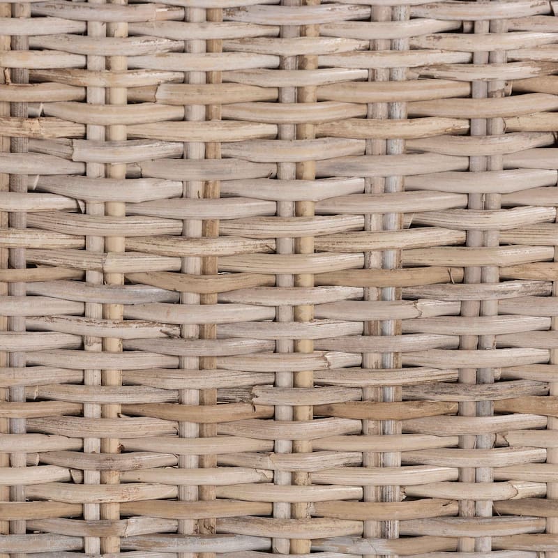 bali & pari Santiago Bohemian Grey Natural Kubu Rattan and Mango Wood Dining Chair