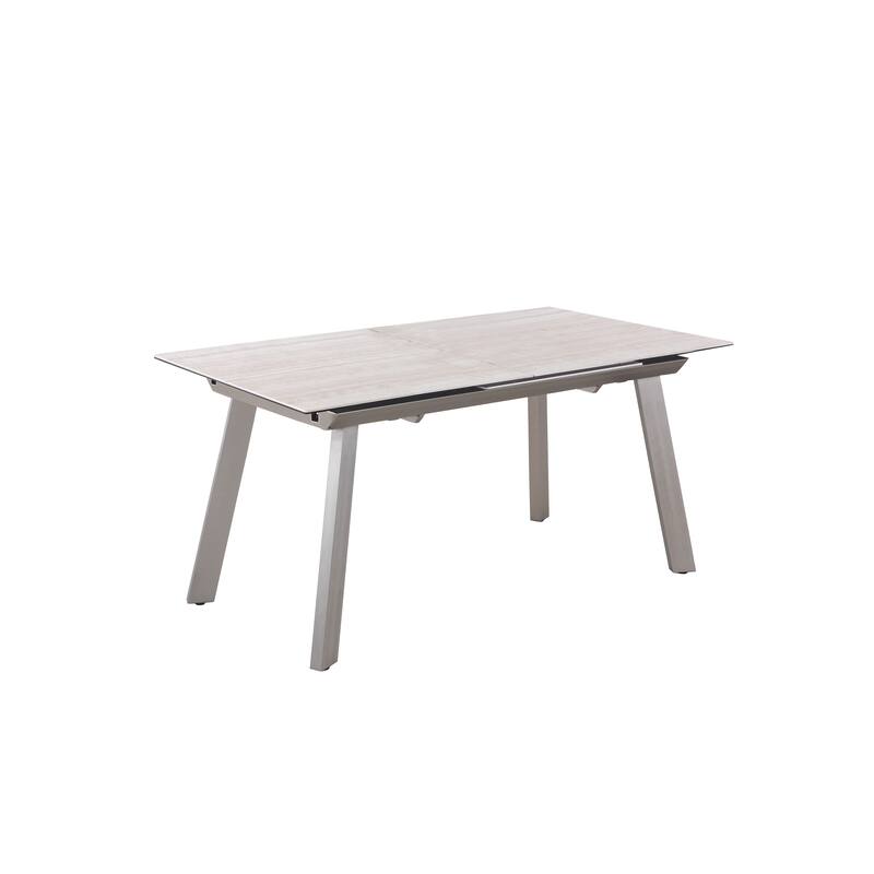 Somette Glass & Ceramic Table with Pop Up Extension