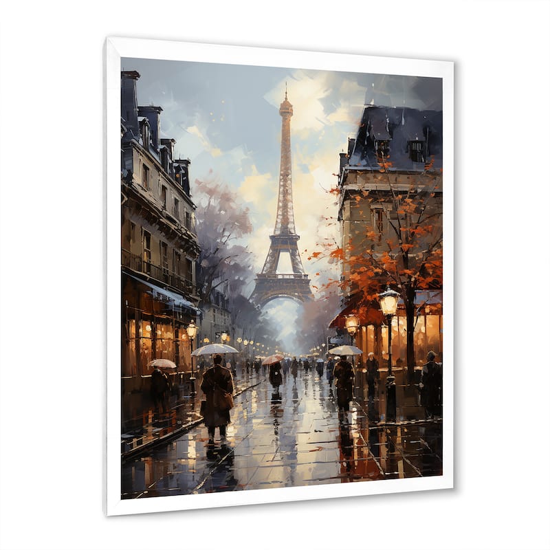 Designart "Eiffel Paris In 19 Century" City Paris Framed Canvas Prints