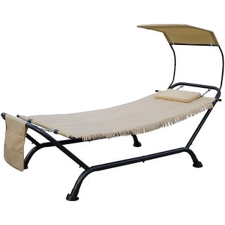 Kozyard Ailsa Outdoor Patio Hammock with Stand, Pillow, Storage Pockets