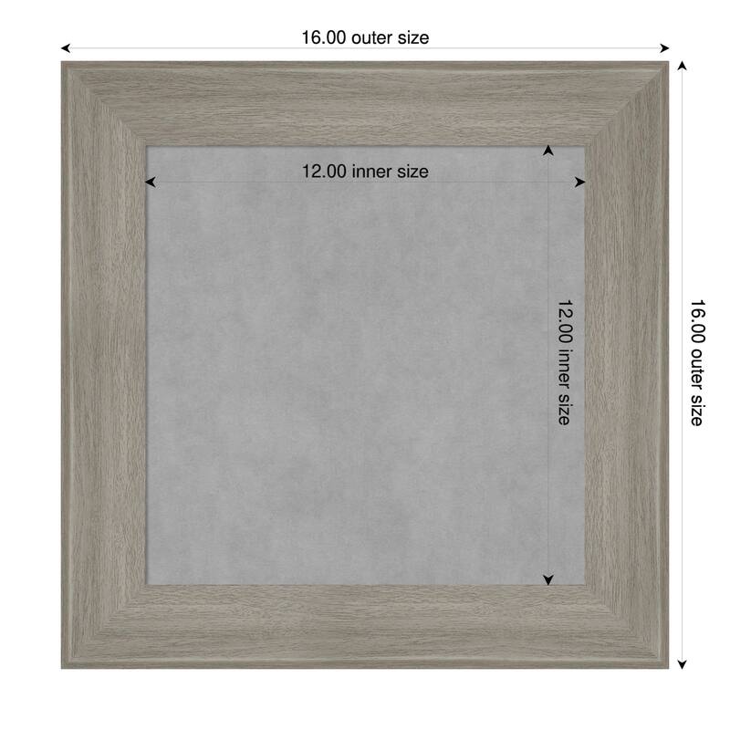 Amanti Art Grand Cherry Narrow Framed - 16 x 16 in - Grand Greywash Narrow