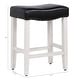 preview thumbnail 2 of 6, Jameson Upholstered Polyester Antique White 24 Inch Counter Stool (Set Of 2)