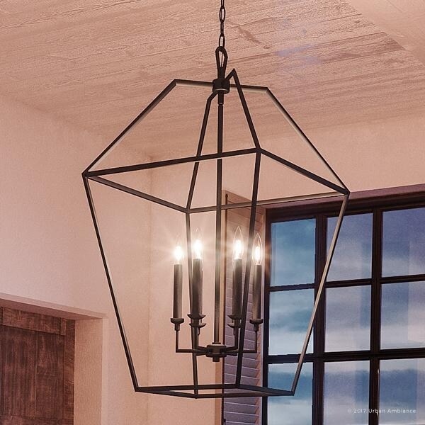 Luxury Colonial Chandelier, 31.75"H x 20.25"W, with Minimalist Style, Bird Cage Design, Parisian Bronze Finish (60 to 100 Watts - Steel - Bronze - 4 - Chandeliers For Bedrooms by Overstock.com