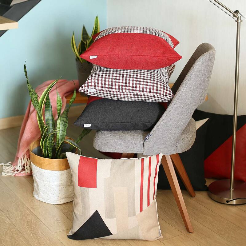 Boho-Chic Decorative Houndstooth Jacquard Pillow Covers