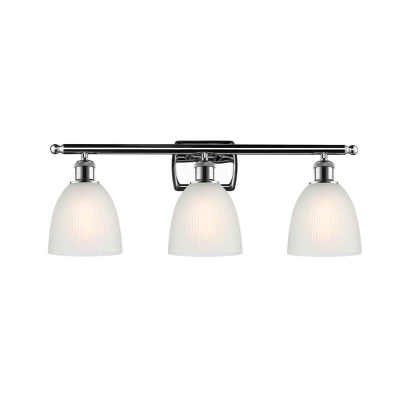 Innovations Lighting Castile 3 Light 26" Wide Bathroom Vanity Light - Polished Chrome / White