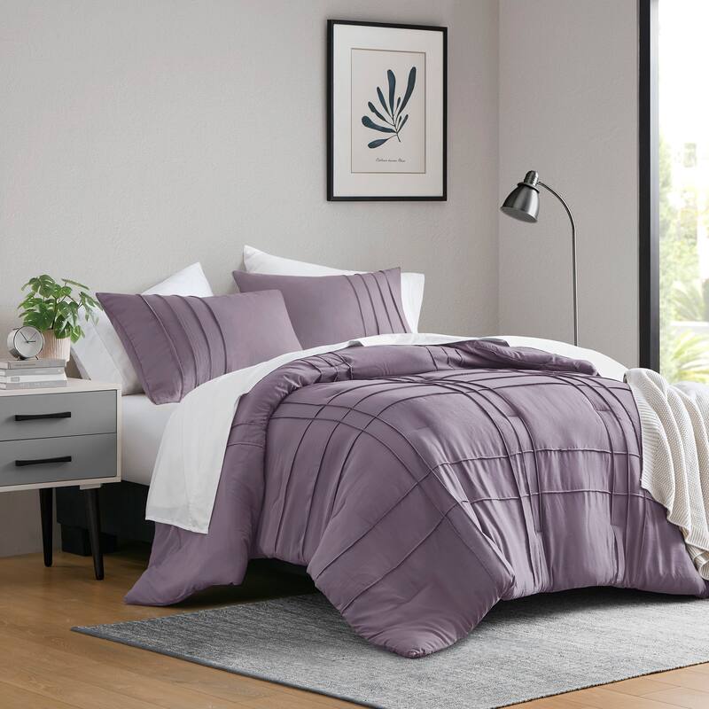 Chelsea Square Evans Pinch Pleated Soft Washed Boho Comforter Set