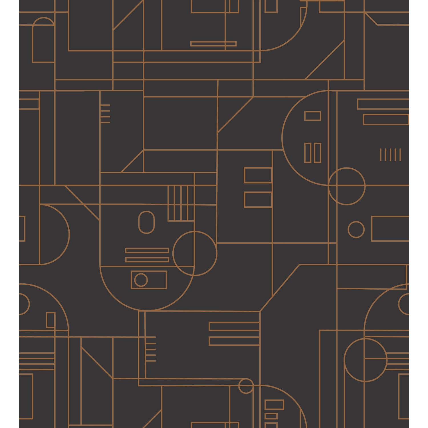 Black & Yellow Star Wars R2D2 Geometric Peel and Stick Wallpaper by RoomMates
