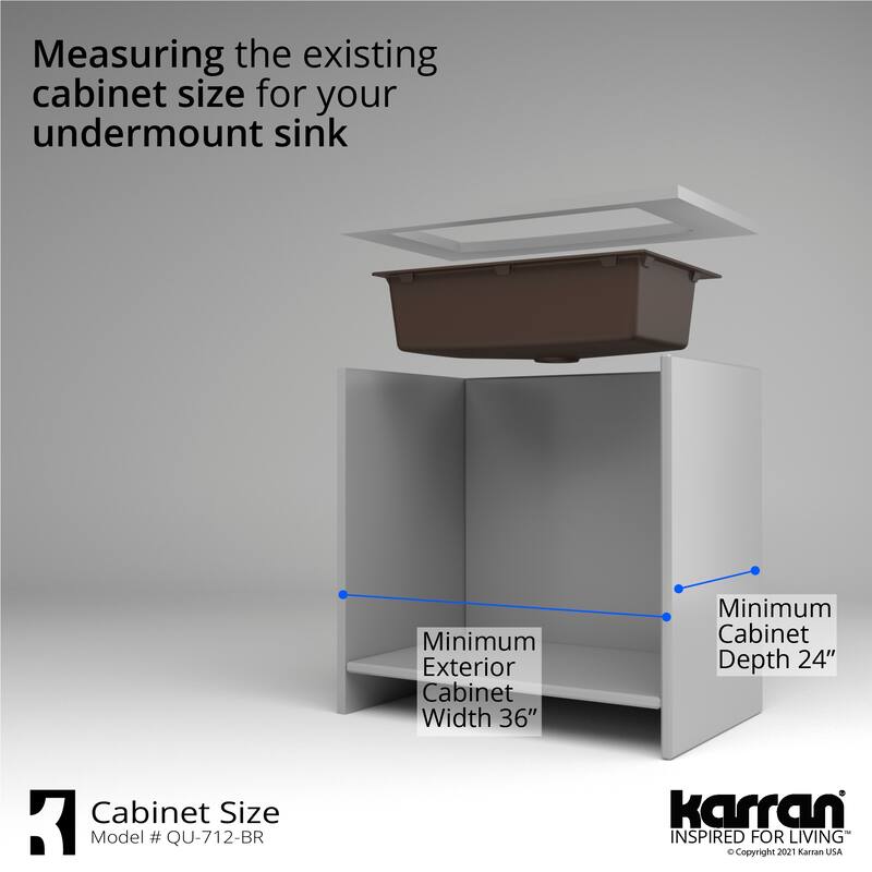 Karran Undermount Quartz 32 in. Single Bowl Kitchen Sink Kit