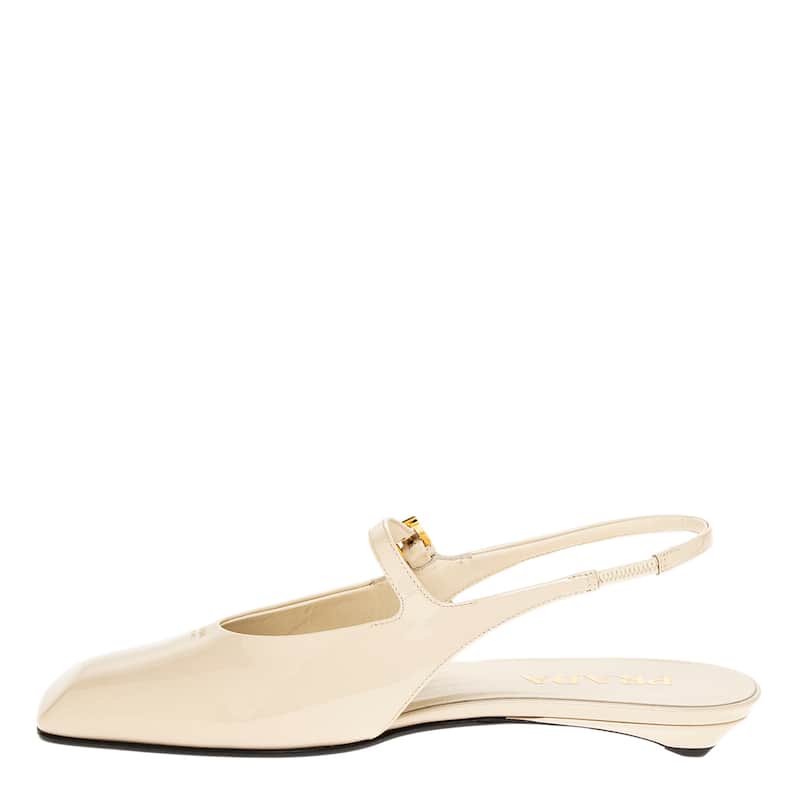 Prada Patent Leather Slingback Ballerinas