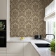 preview thumbnail 4 of 4, Seabrook Designs Berit Floral Damask Unpasted Wallpaper
