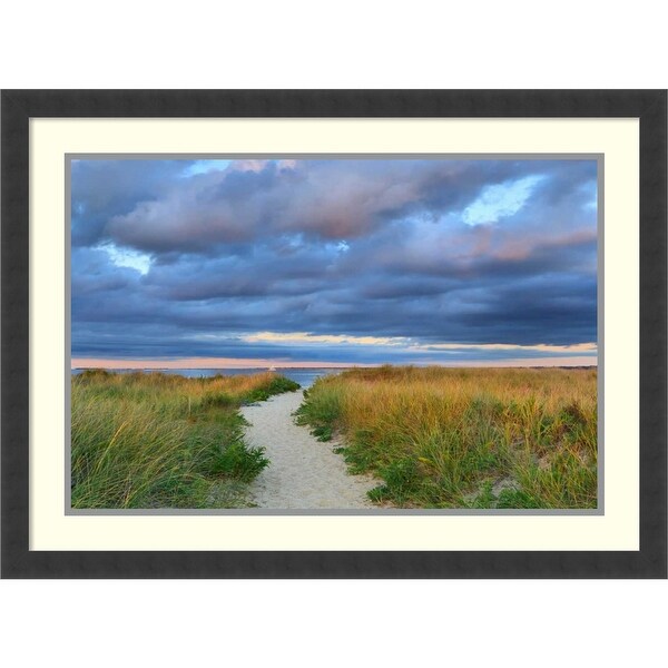 Framed Art Print 'Jetties Beach Path' by Katherine Gendreau 30 x 22-inch. Opens flyout.