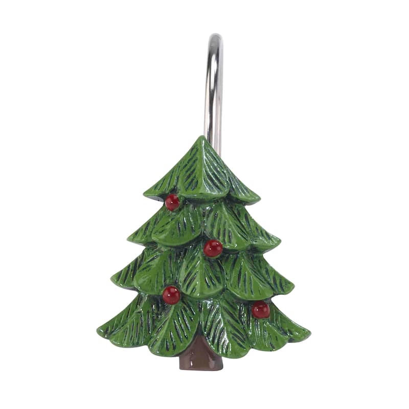 Spode® Christmas Tree Tartan Shower Hooks - Multicolor