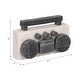 preview thumbnail 8 of 6, Sagebrook Home 8" Marble Boombox Decorative Object - White and Black - 8" x 2" x 5"
