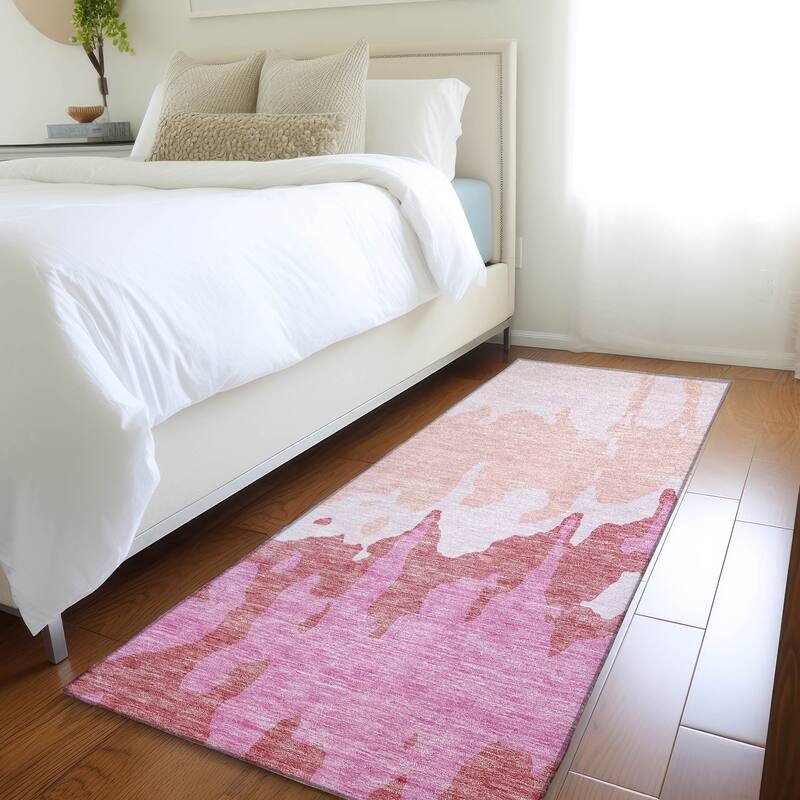 Premium Washable Super Soft Modern Drama Mayfield Rug - Blush - 2'3" x 7'6"