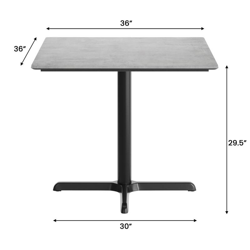 Commercial HPL Tabletop with Table Height Crisscross Base