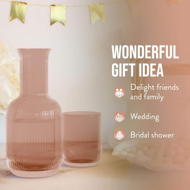 Set Of 2 Carafe And Cup Set 27.72 OZ.