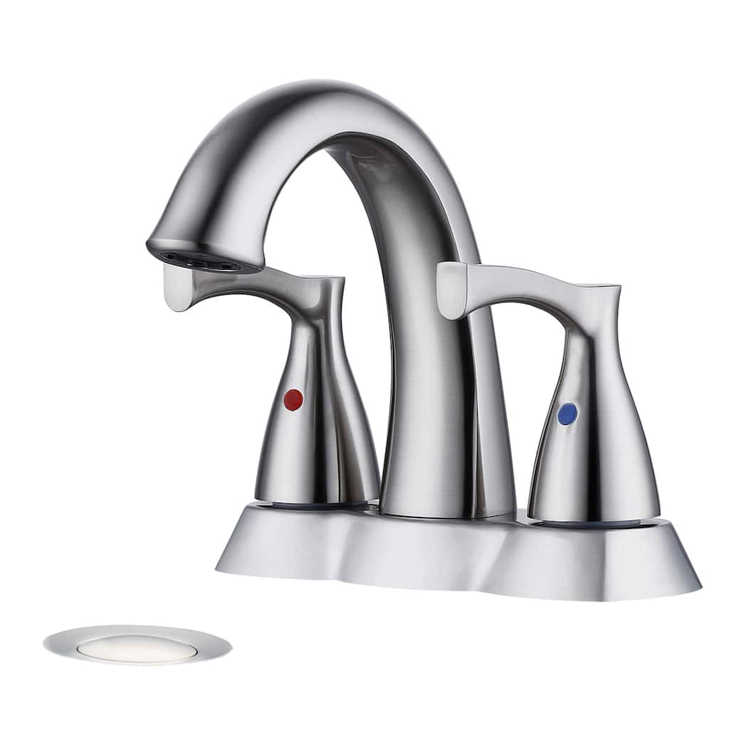 Topcraft Two Handle Bathroom Sink Faucet with Pop-Up Drainer