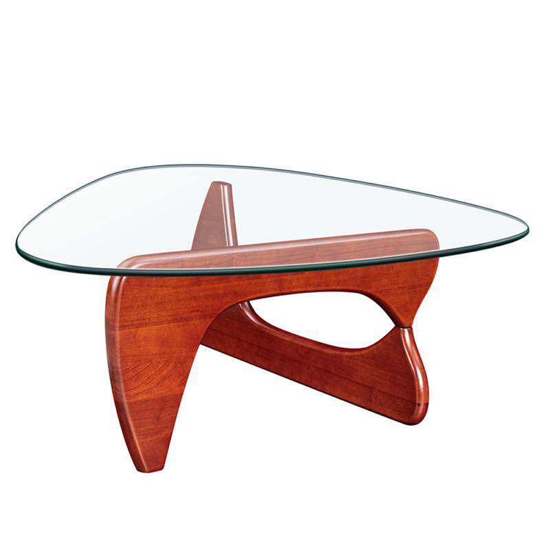 Modern Solid wood/Tempered glass coffee table